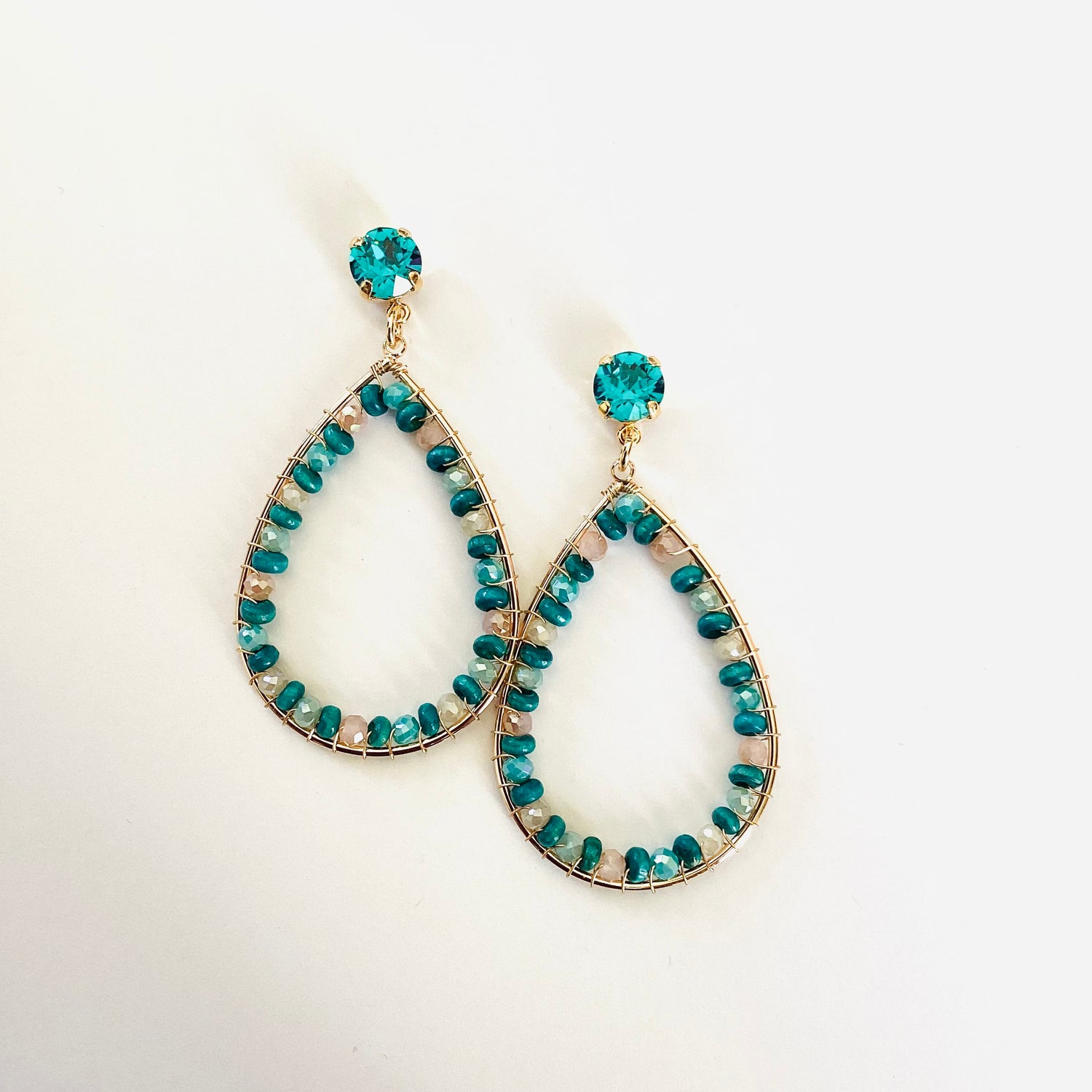 Totally Turquoise Beaded Earrings