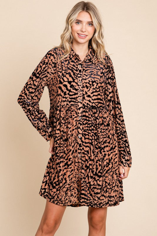 Into the Wild Velvet Dress in Taupe {S-L}
