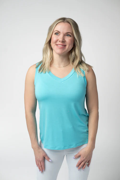 MM Noelle Tank - Aqua {S-3X}
