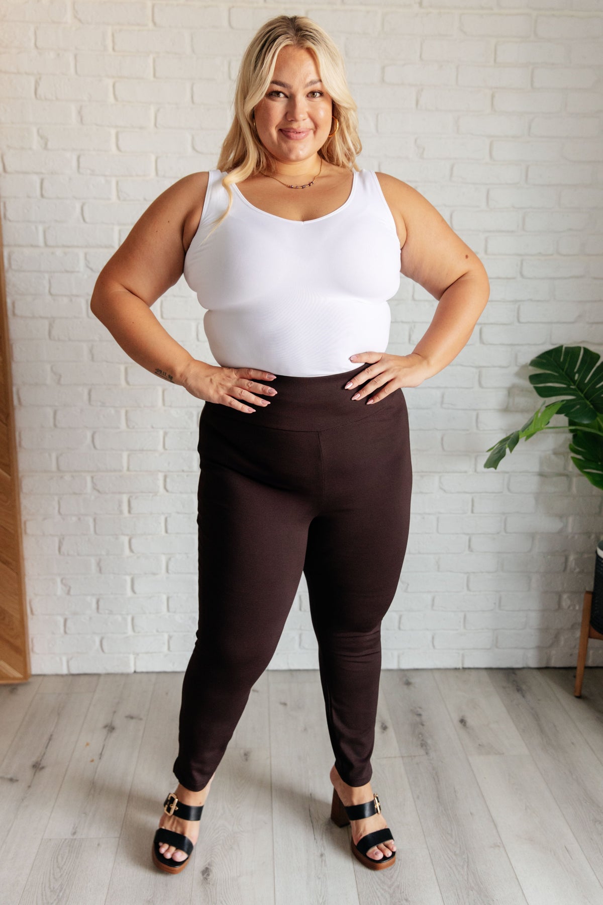 Magic Skinny 28" Pants in Chocolate - KaraMarie