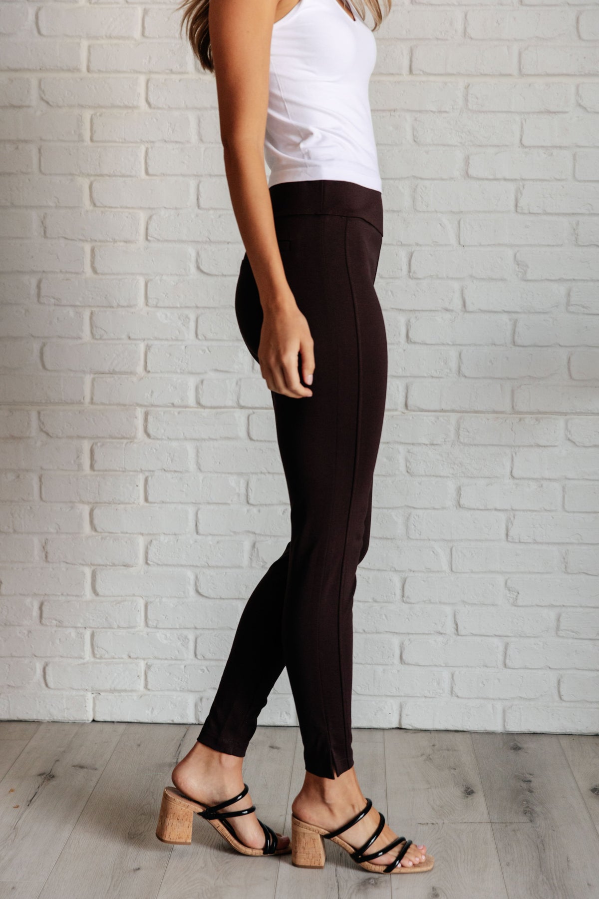 Magic Skinny 28" Pants in Chocolate - KaraMarie