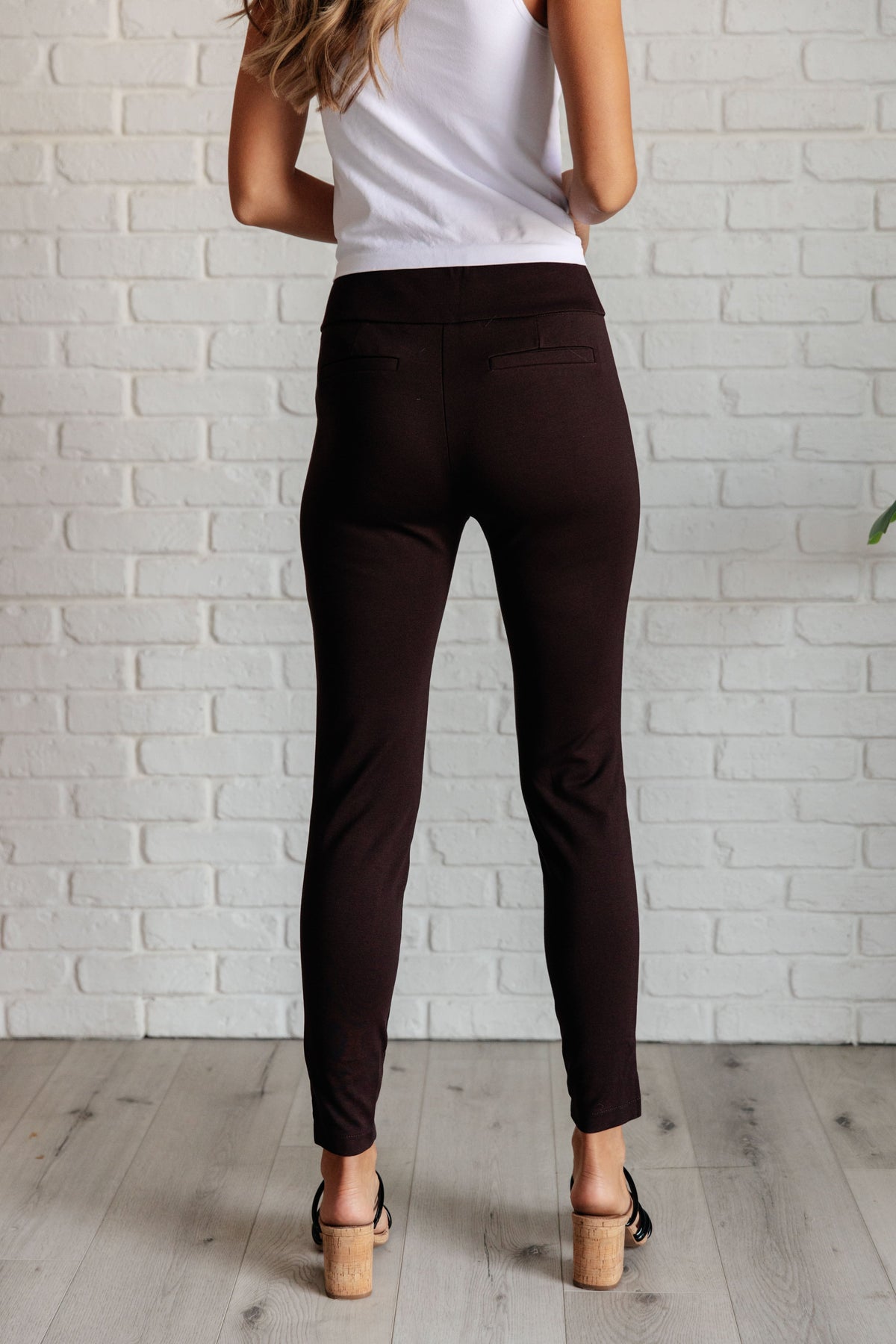 Magic Skinny 28" Pants in Chocolate - KaraMarie