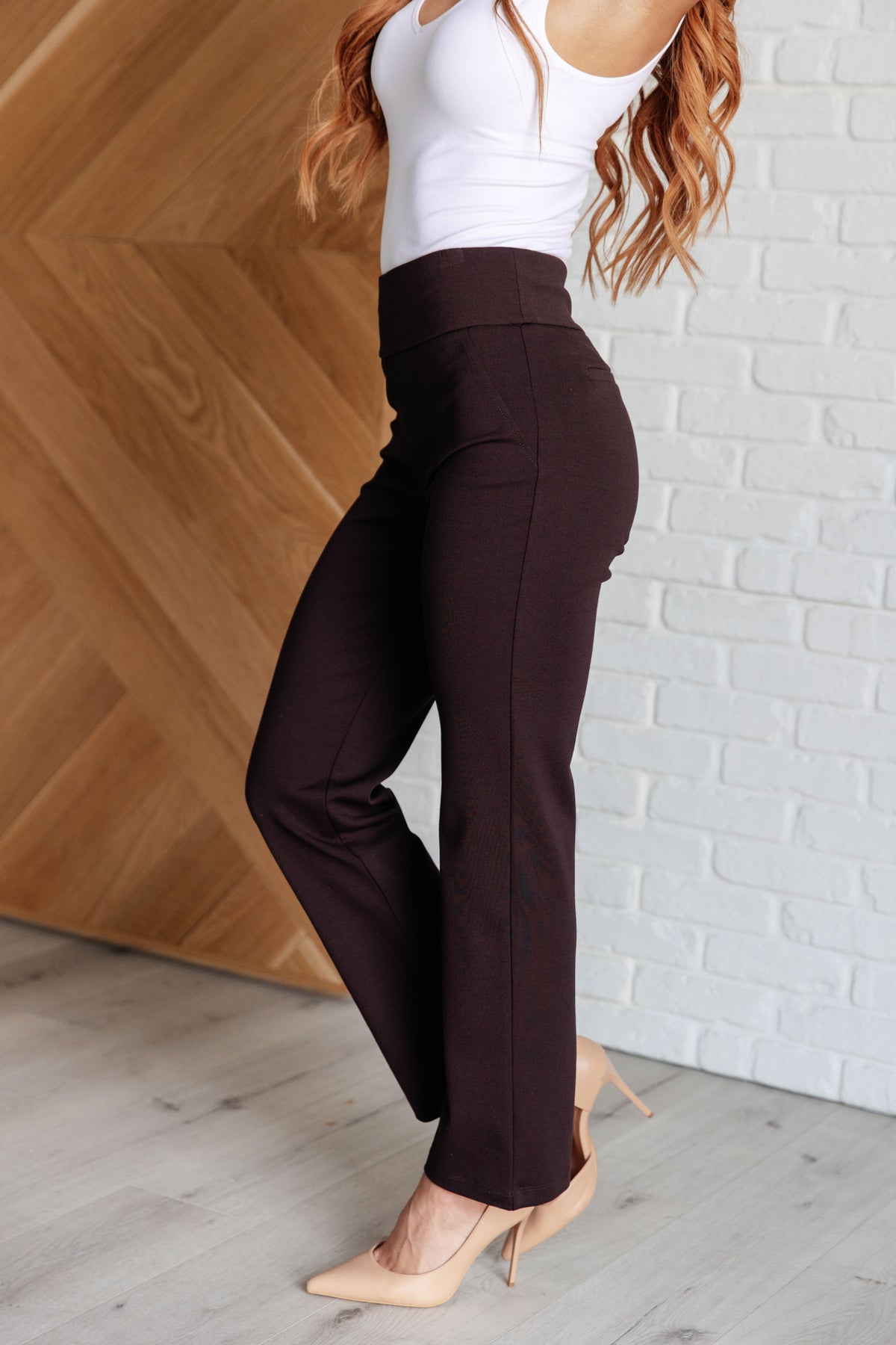 Magic Straight Pants in Chocolate - KaraMarie