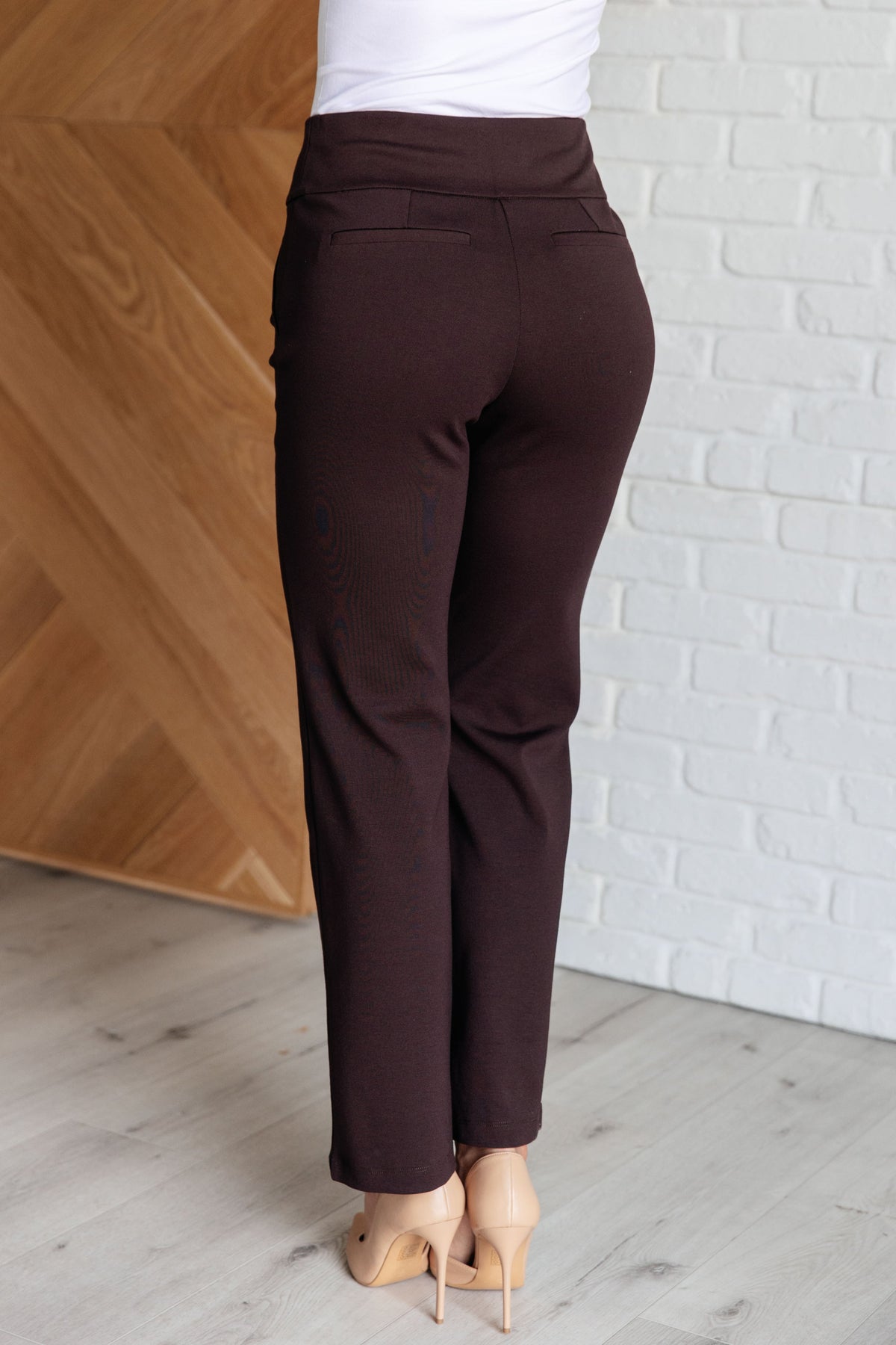 Magic Straight Pants in Chocolate - KaraMarie