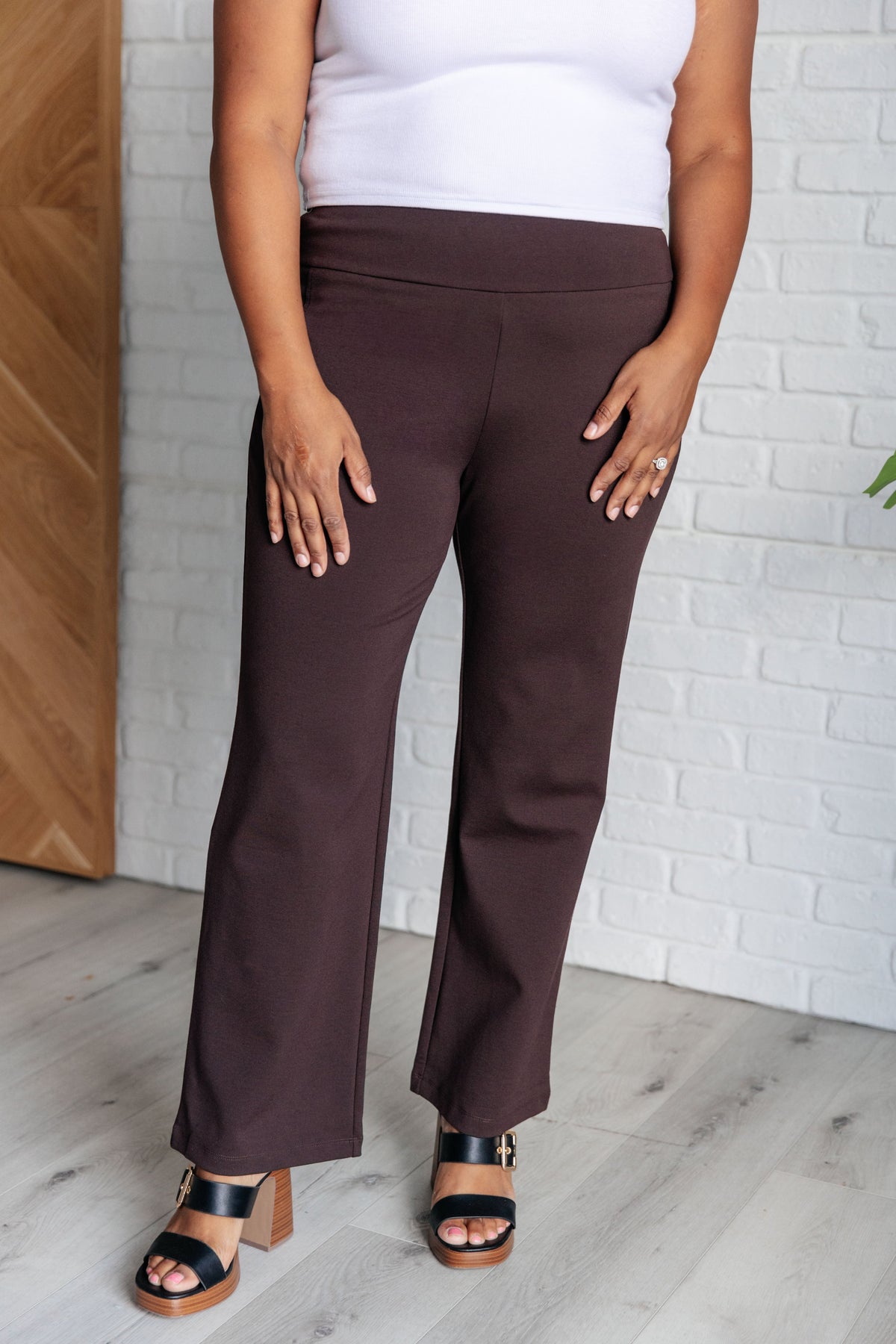 Magic Straight Pants in Chocolate - KaraMarie