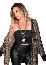 Studded Statement Side Slit Cardigan {S/M} - KaraMarie