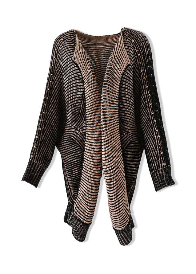 Studded Statement Side Slit Cardigan {S/M} - KaraMarie