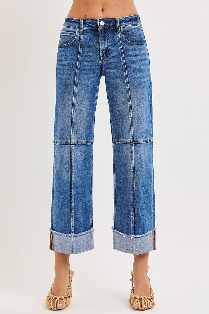 Risen City Line Wide Crop Jeans {1-3X} - KaraMarie