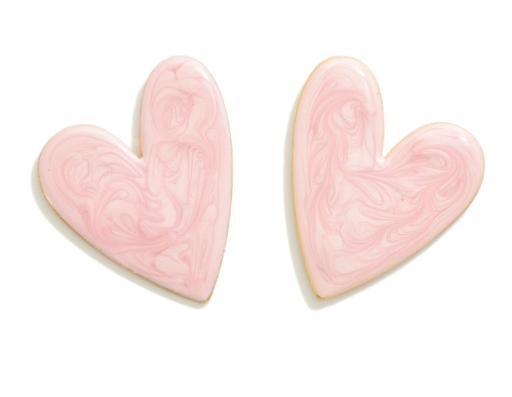 Marbled Heart Post Earring {Multiple Colors}
