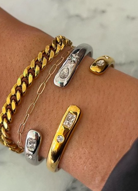 JORDAN BANGLE - SILVER or GOLD {Waterproof Jewelry} - KaraMarie