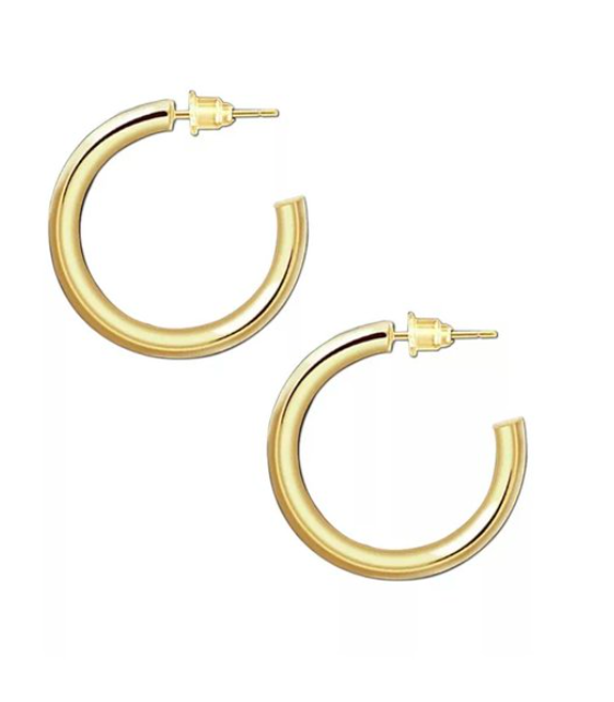SMALL HOOP EARRINGS - Gold or Silver {Waterproof Jewelry}