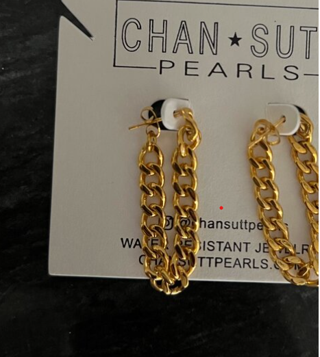 CHAIN LOOP EARRINGS {Waterproof Jewelry}