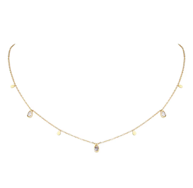 Twinkling Teardrop Necklace {Waterproof Jewelry!}