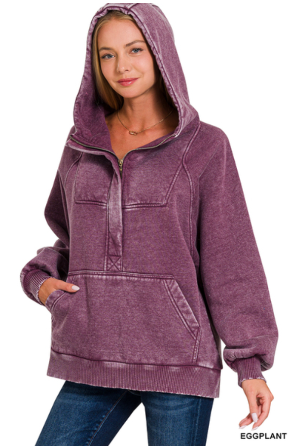 Afterglow Acid Wash Hoodie - Multiple Colors! {S-L}