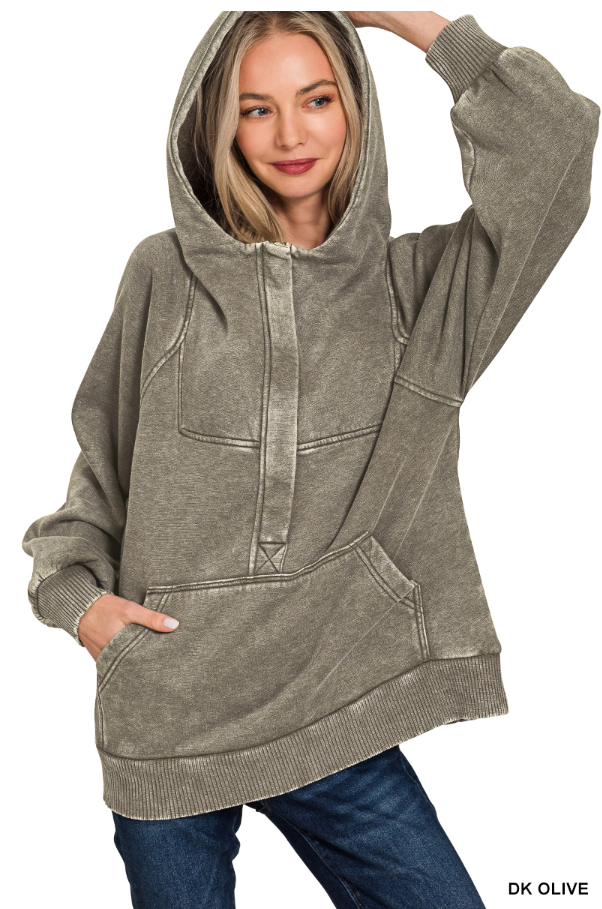 Afterglow Acid Wash Hoodie - Multiple Colors! {S-L}