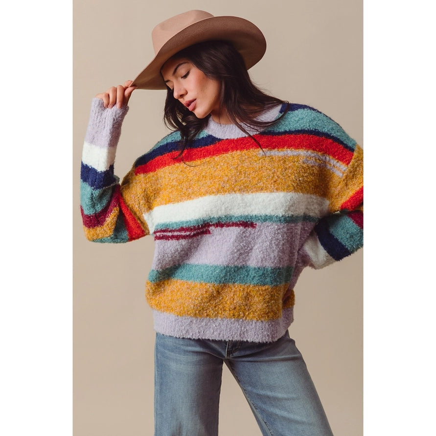 Color Crush Fuzzy Sweater {S-XL} - KaraMarie