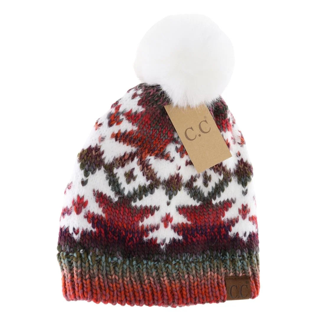Ombre Aztec Faux Fur Pom CC Beanie {Multiple Colors!}