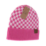 Checkered Pattern C.C Beanie {Multiple Colors!} - KaraMarie