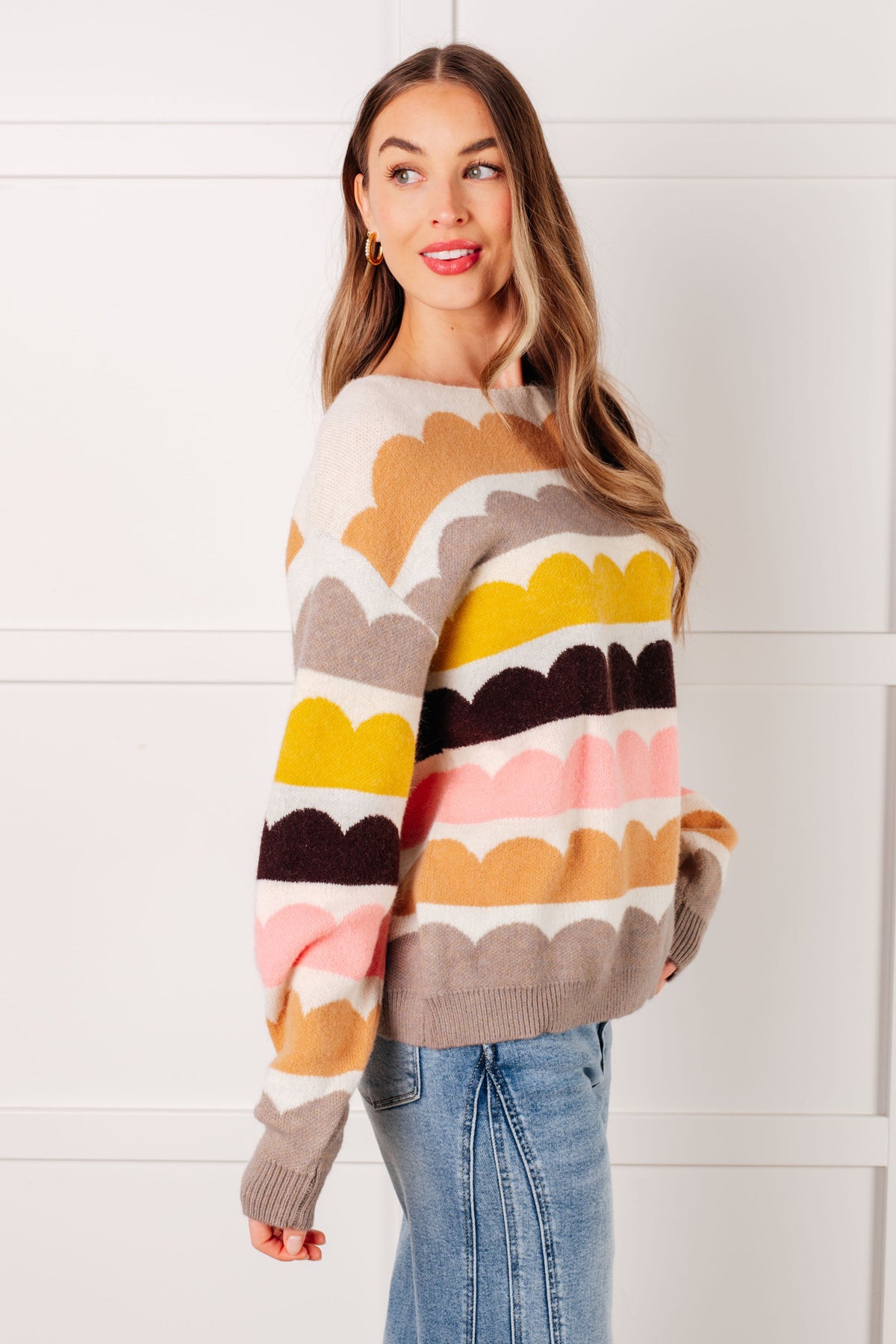 Wave After Wave Striped Sweater - KaraMarie