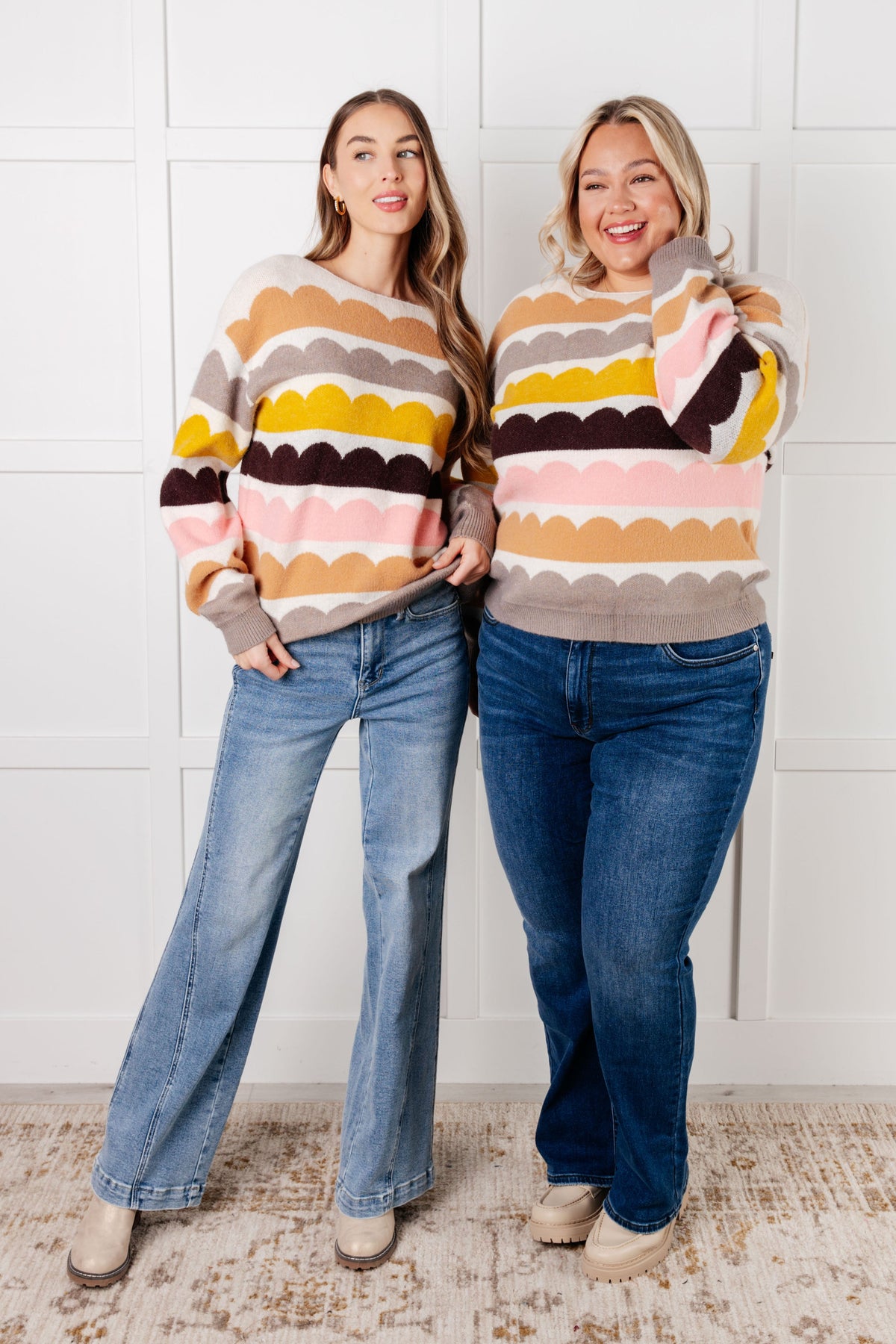 Wave After Wave Striped Sweater - KaraMarie