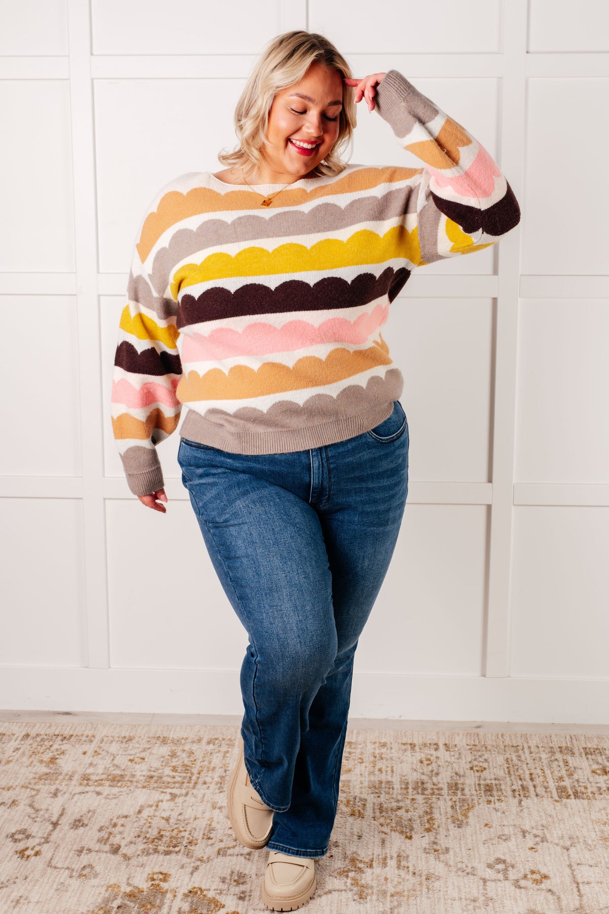 Wave After Wave Striped Sweater - KaraMarie