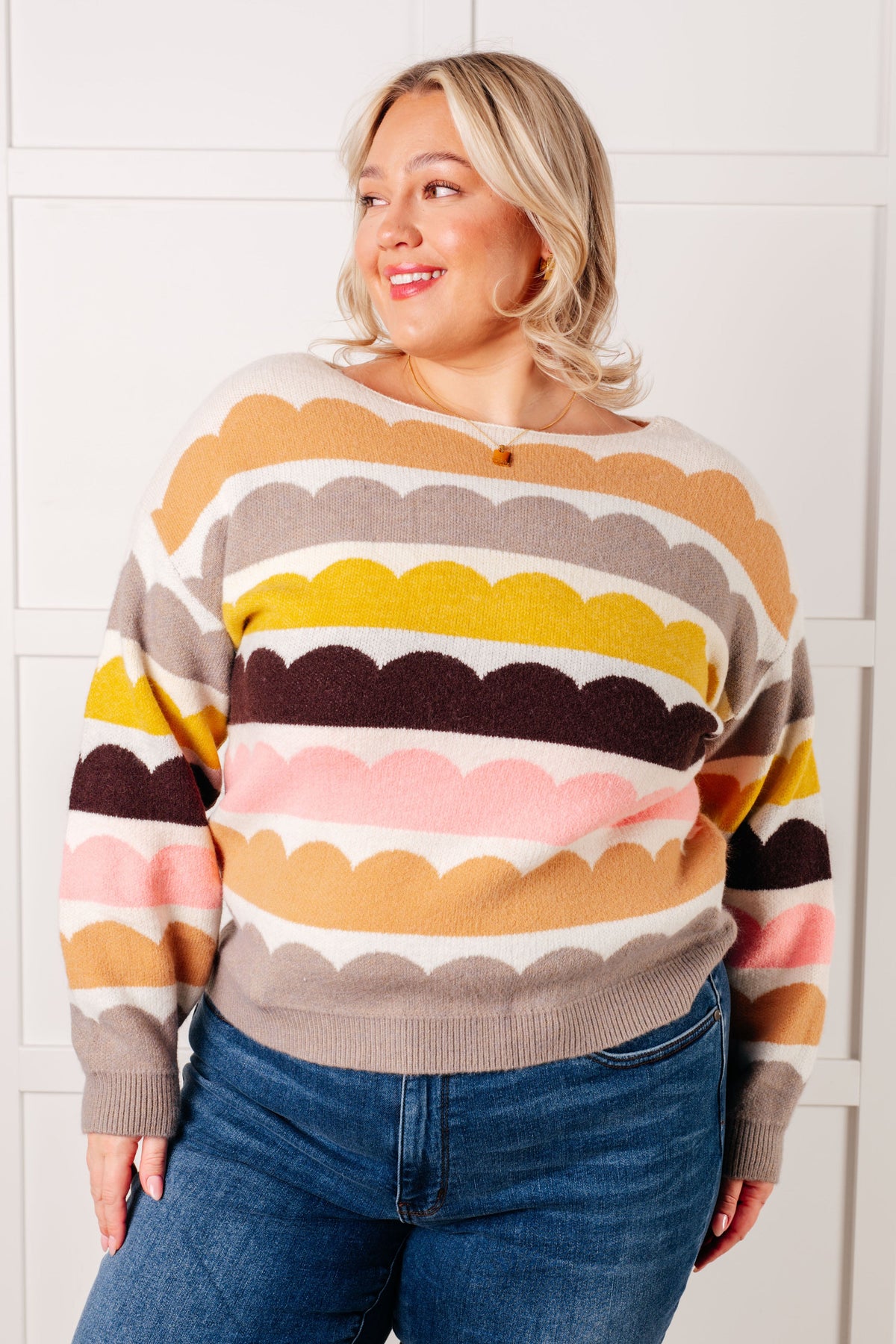 Wave After Wave Striped Sweater - KaraMarie