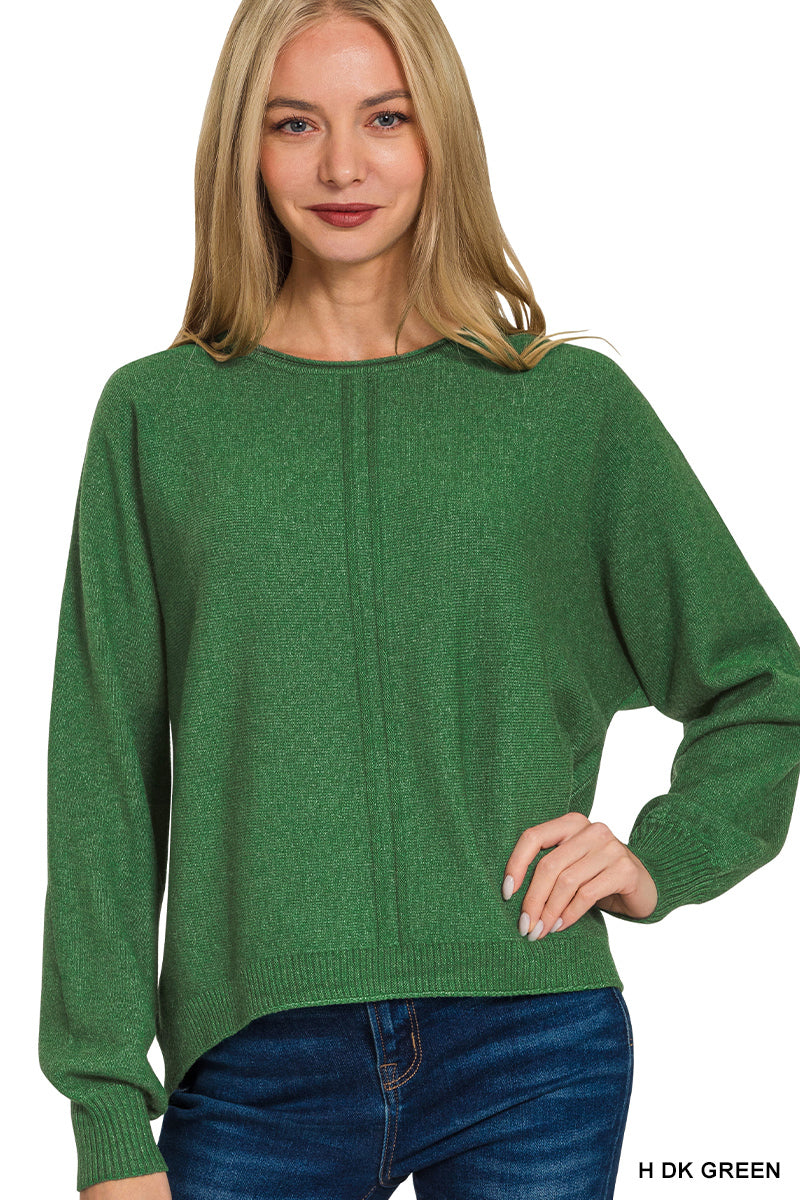 The Seamline Sweater - Dark Green {S-3X}