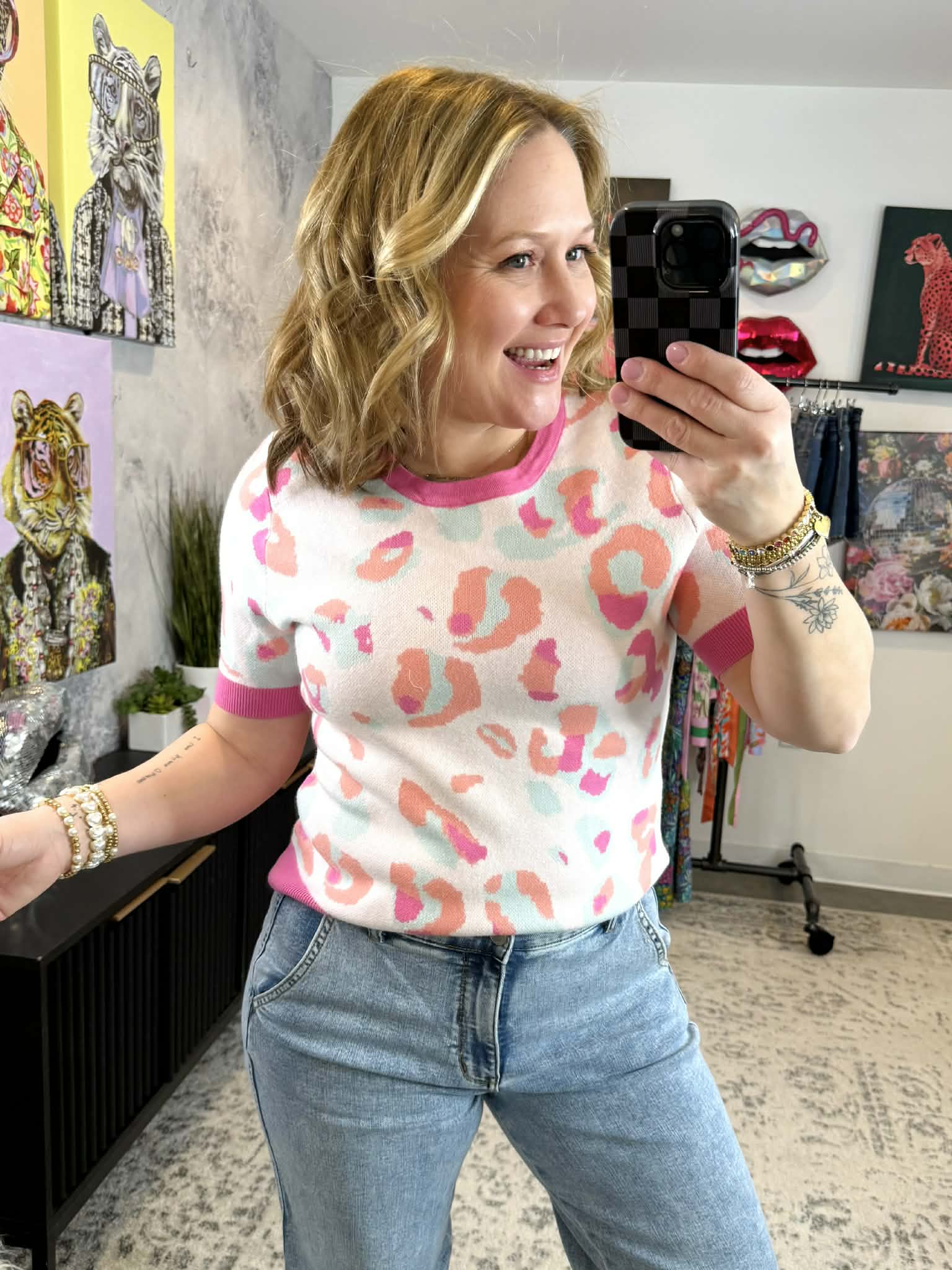 Spotted Statement Sweater Top {S-XL} - KaraMarie