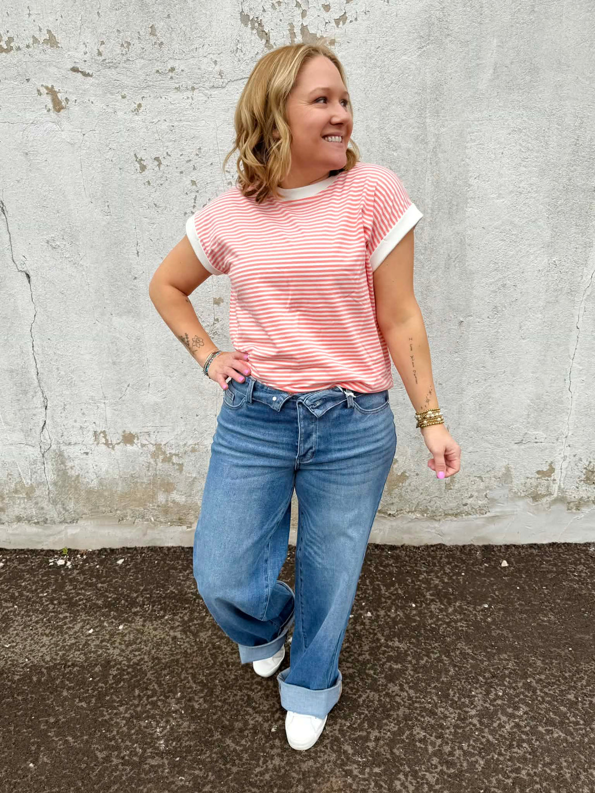 Judy Blue Turnline Fold-Over Straight Jeans {0-22W} - KaraMarie