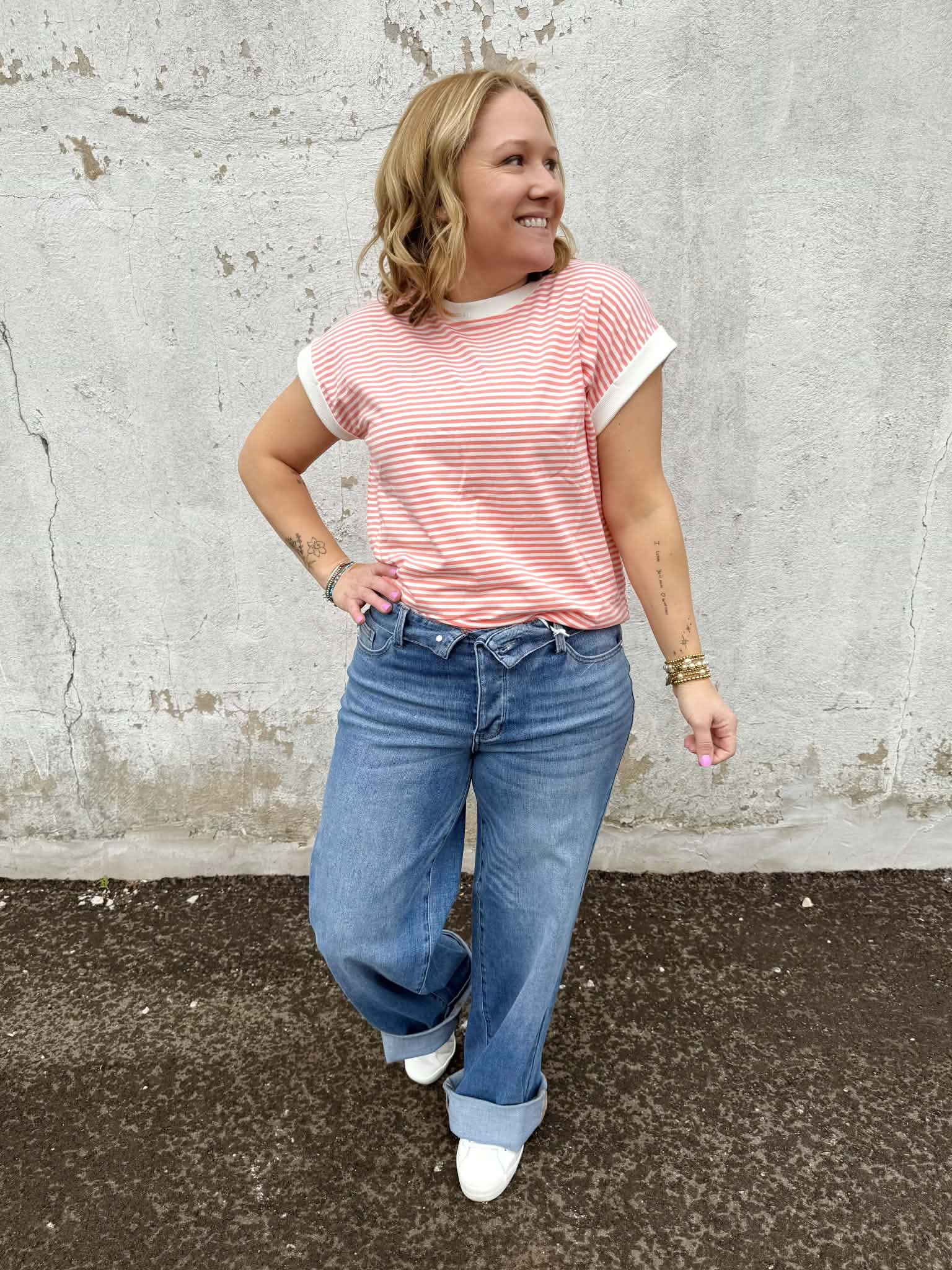 Judy Blue Turnline Fold-Over Straight Jeans {0-22W} - KaraMarie