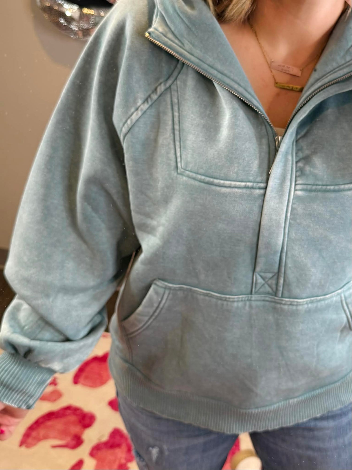 Afterglow Acid Wash Hoodie - Ash Blue {S-L}