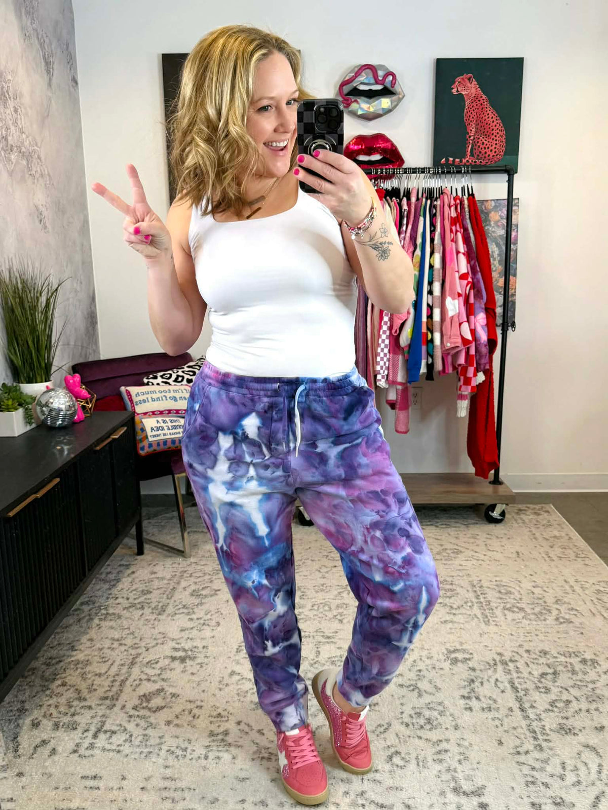 KMB EXCLUSIVE!!! Will You Be Mine Joggers {Custom Ice Dye} - KaraMarie