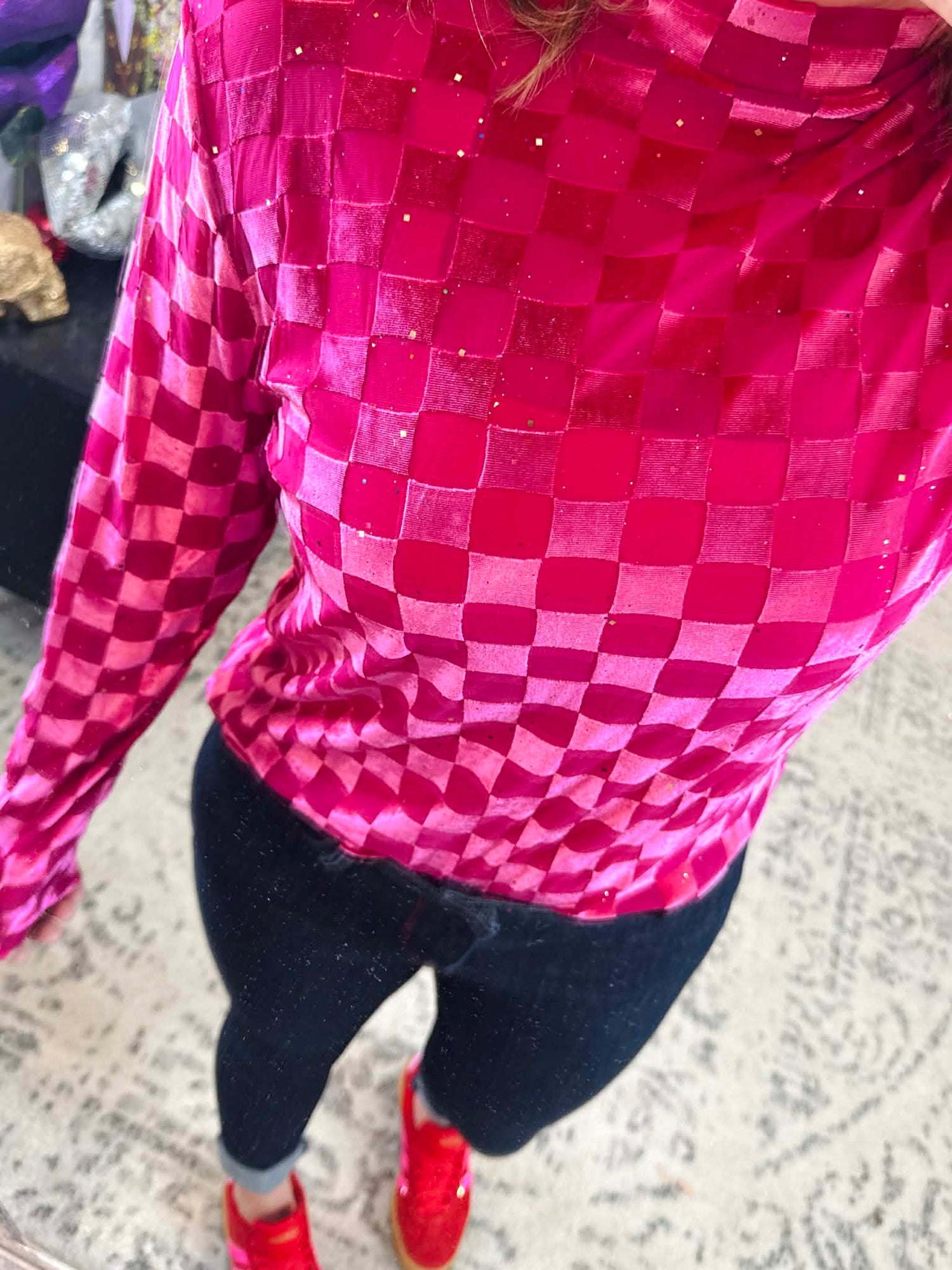 You Da Bomb Velvet Mesh Top {S-3X} - KaraMarie