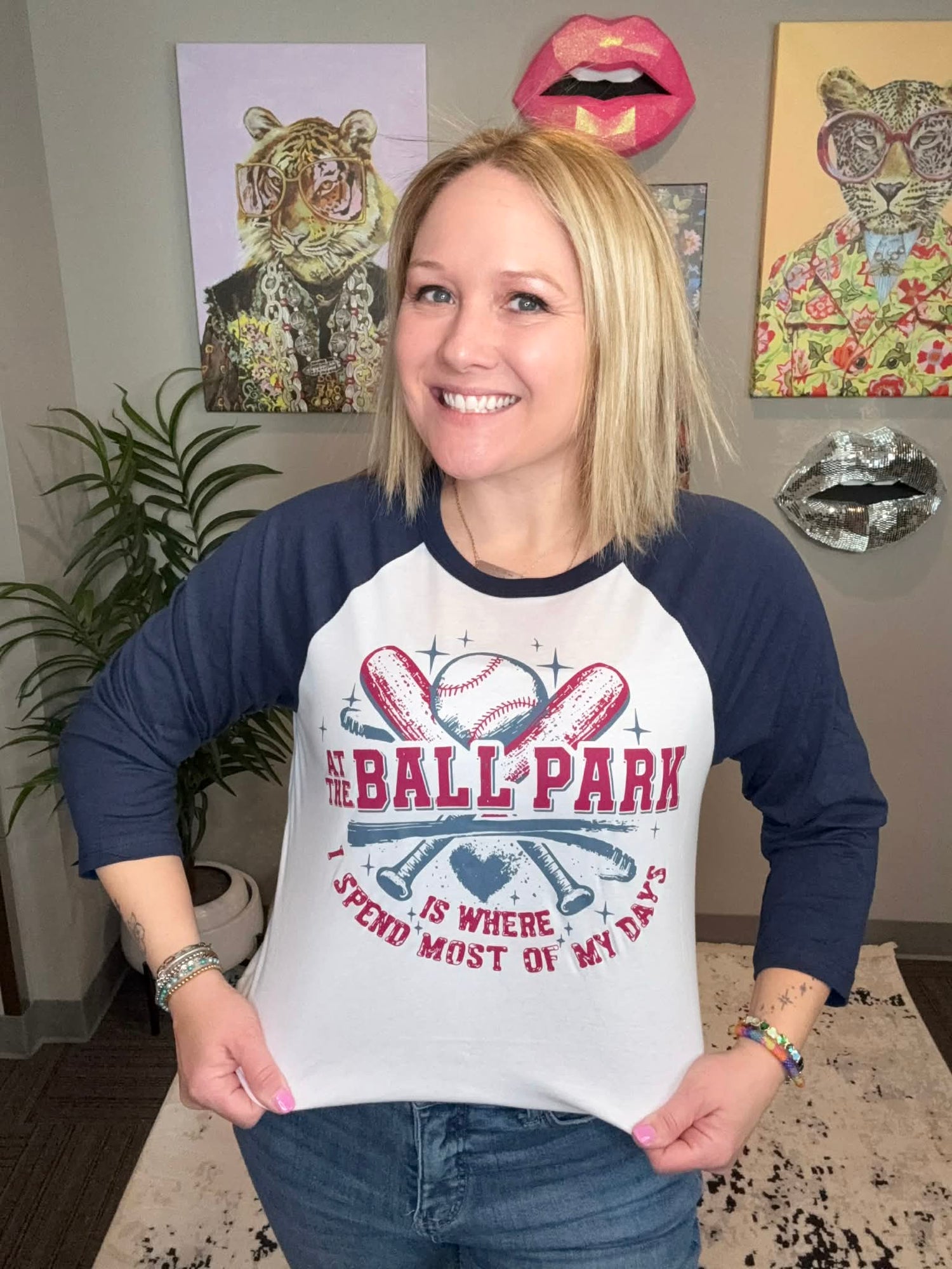 At The Ballpark Is Where I Spend Most of My Days Graphic Tee {Custom Order!}