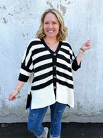 Layered Comfort Buttoned Cardigan in Black {S-L} - KaraMarie