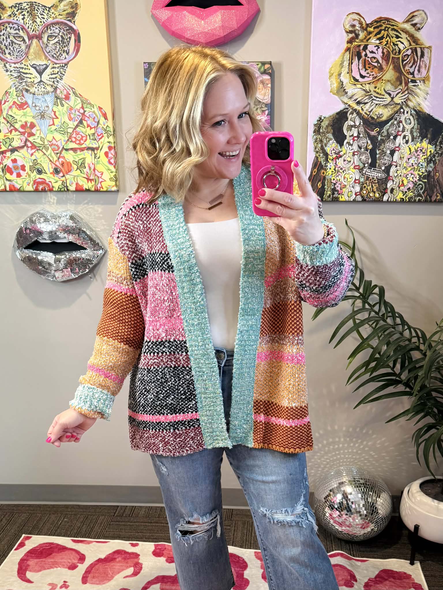 Vibe Block Cardigan {S-L} - KaraMarie