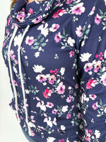 MM Soft Funnel Neck - Navy Floral {S-3X} - KaraMarie