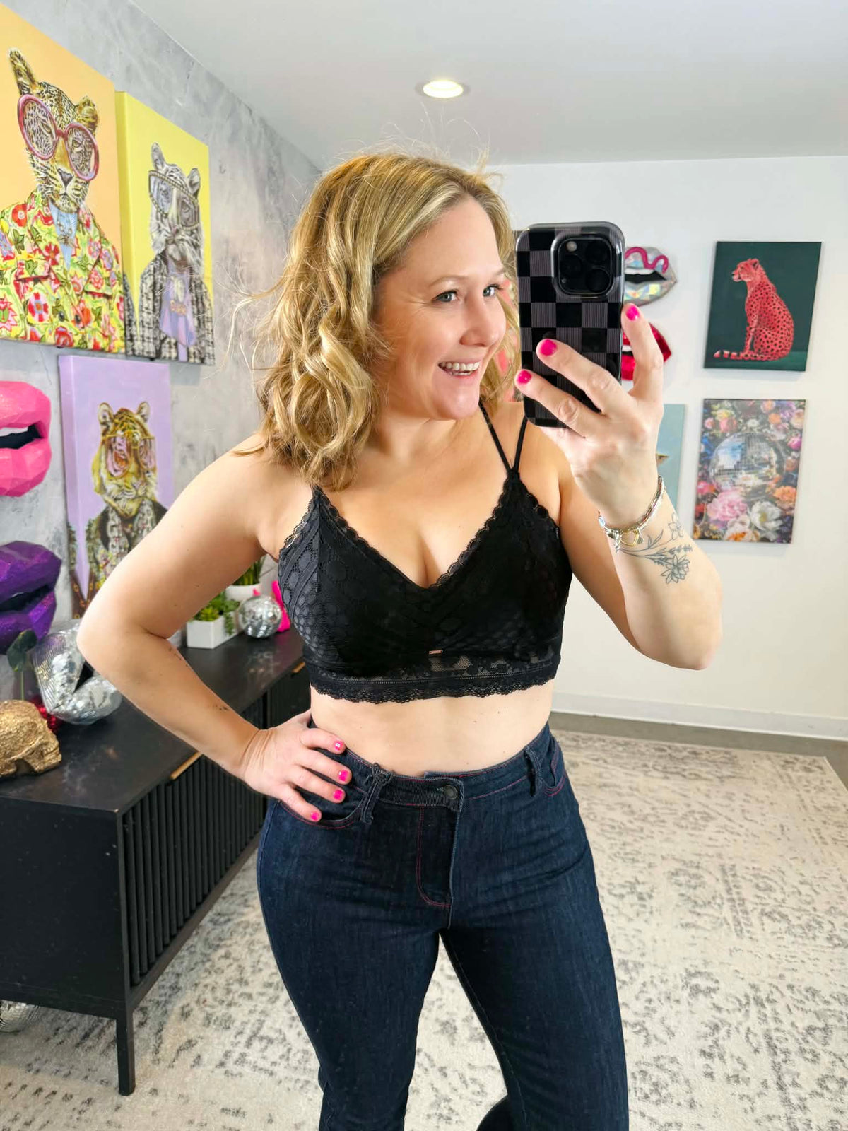 Mallory Lace Bralette :: Black or Blush - KaraMarie