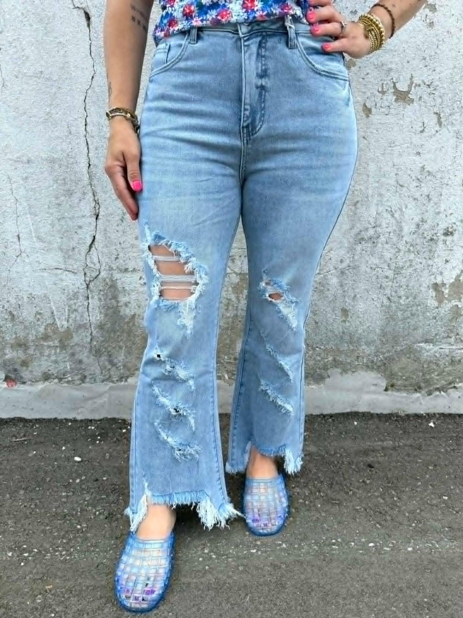 BLAKELEY Urban Distressed Crop Jeans {3-15} - KaraMarie