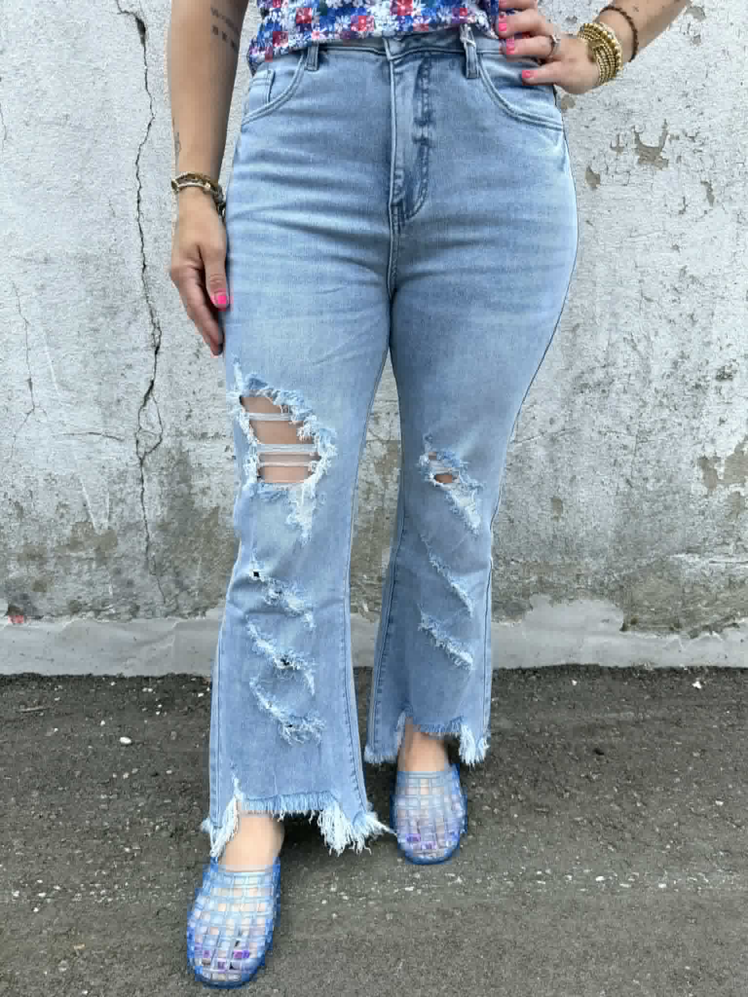 BLAKELEY Urban Distressed Crop Jeans {3-15} - KaraMarie