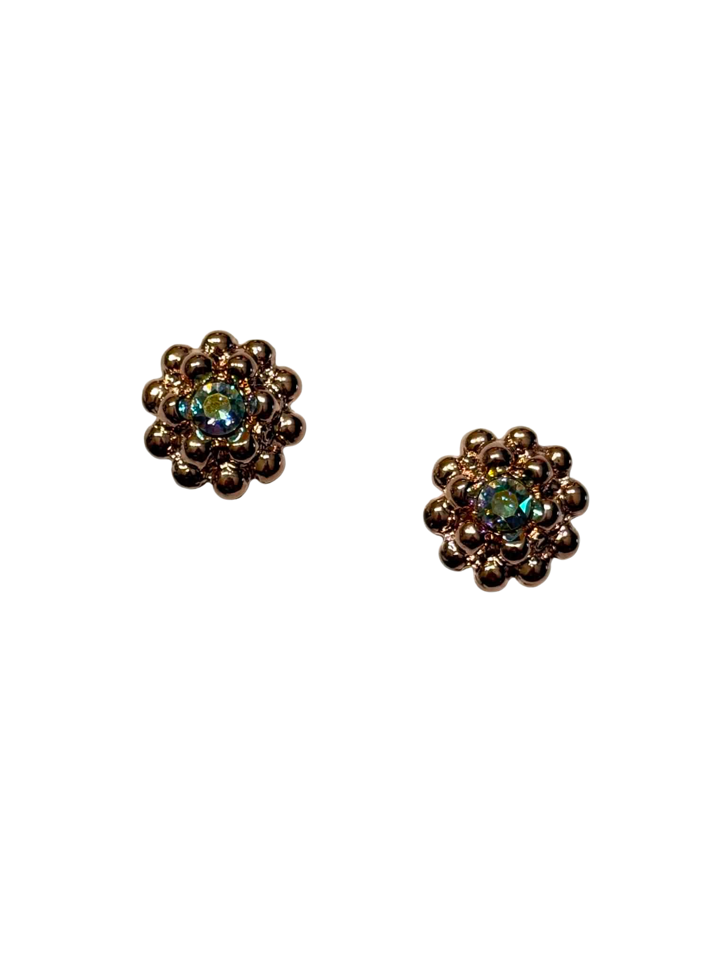FriYAY Sparkle Drop :: Layered Flower Earrings in Mint