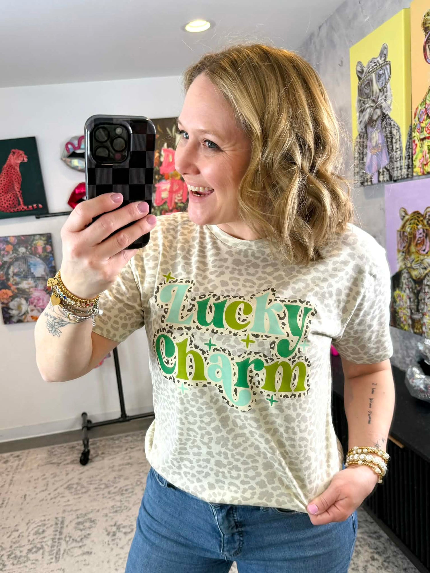 Leopard Lucky Charm Graphic Tee {Custom Order!} - KaraMarie