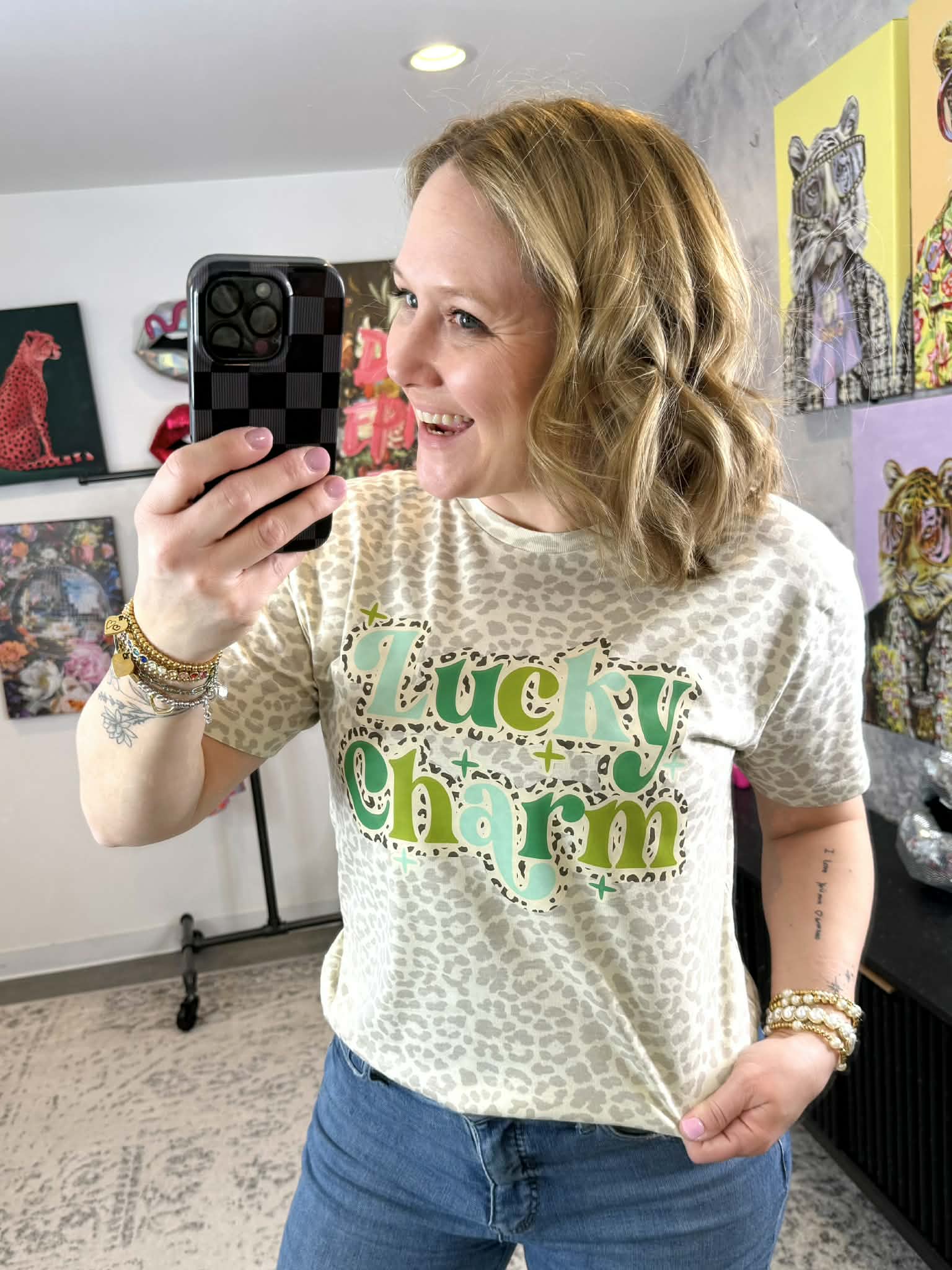 Leopard Lucky Charm Graphic Tee {Custom Order!} - KaraMarie