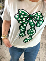 Shamrock Bow Graphic Tee {S-3X} - KaraMarie
