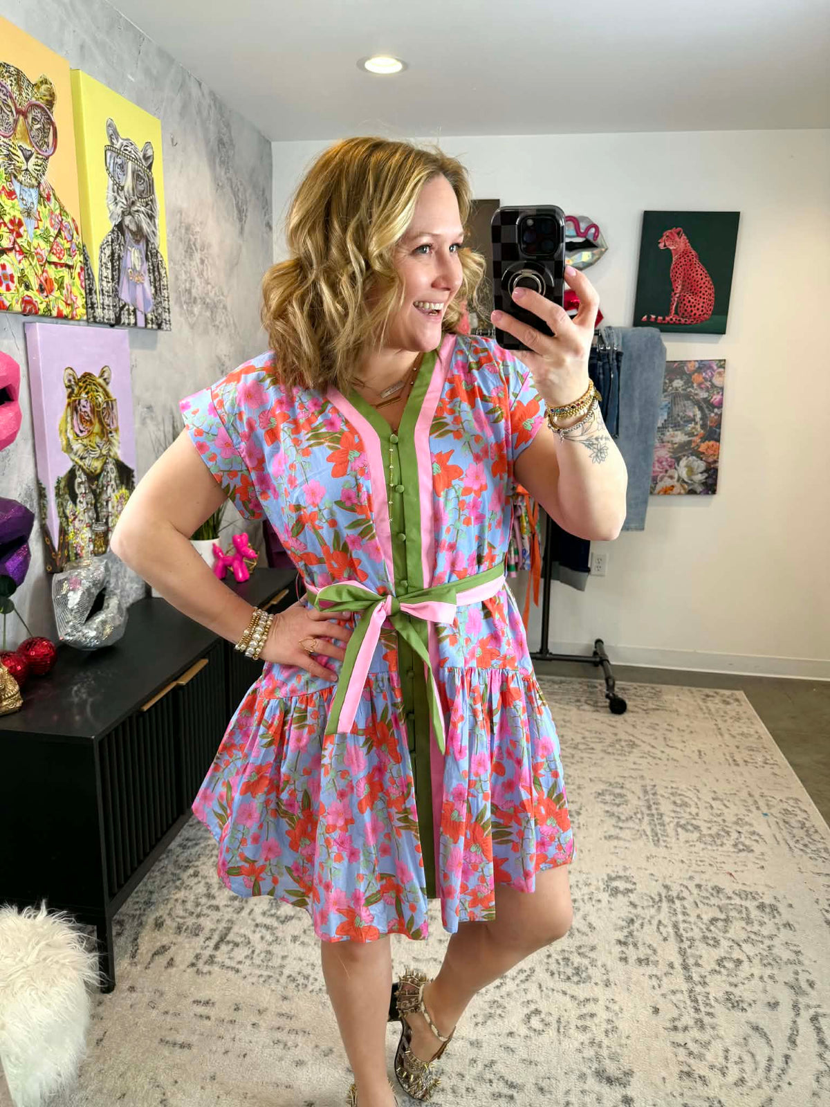 Blossom Parade Button Dress {S-L} - KaraMarie