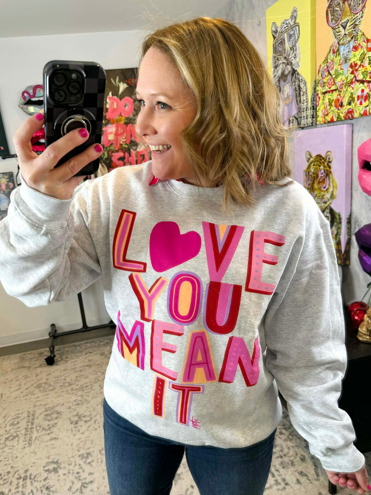 Love You Mean It Sweatshirt {S-3X} - KaraMarie