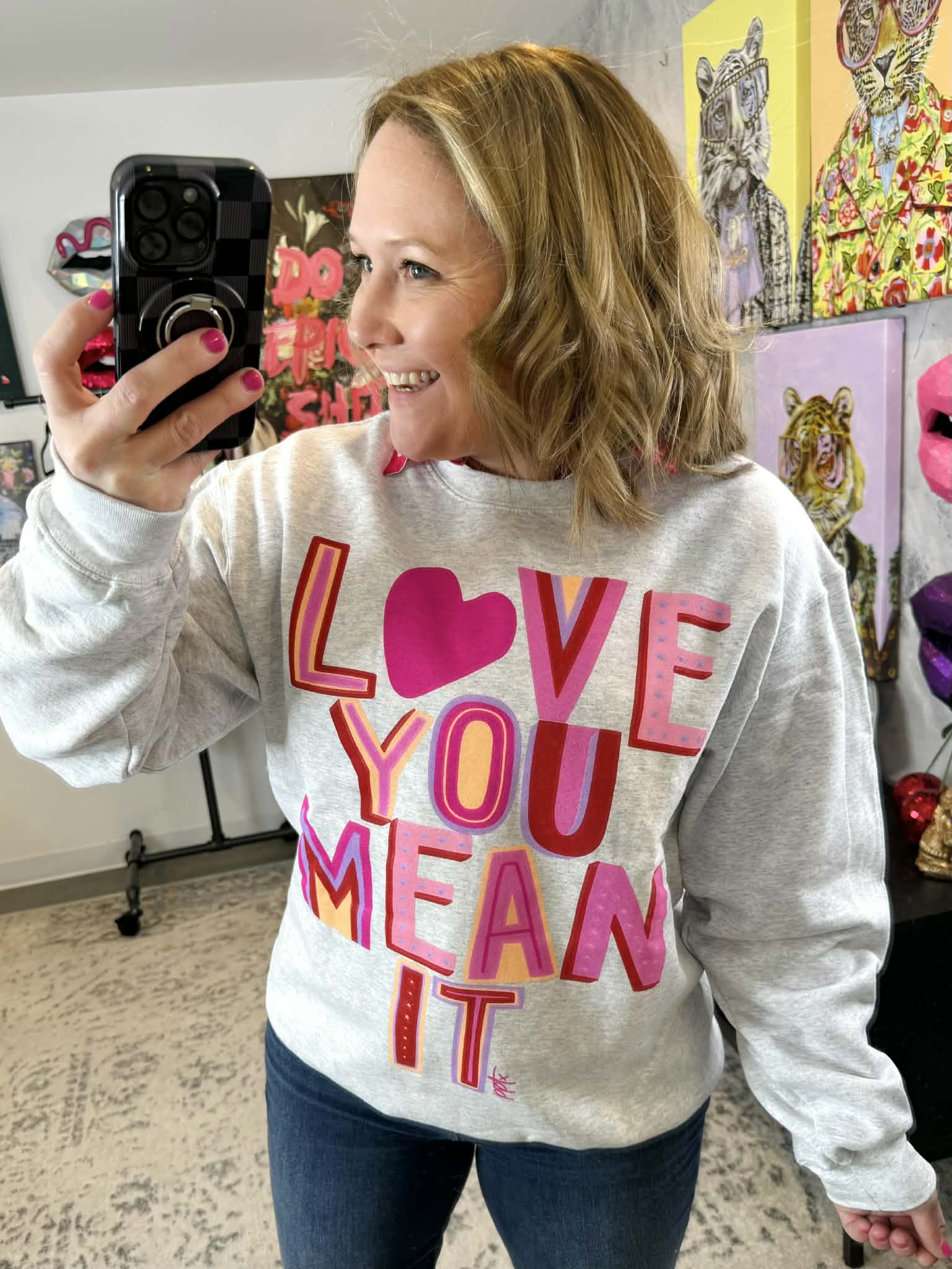 Love You Mean It Sweatshirt {S-3X} - KaraMarie