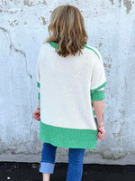 Layered Comfort Buttoned Cardigan in Green {S-L} - KaraMarie
