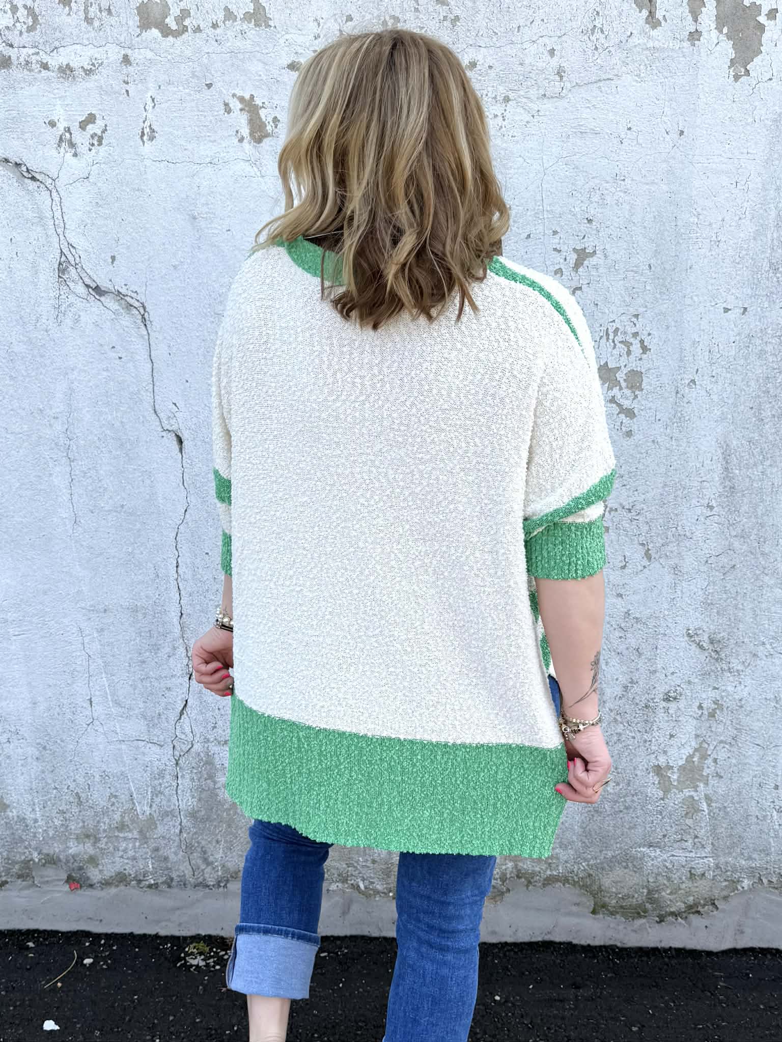 Layered Comfort Buttoned Cardigan in Green {S-L} - KaraMarie