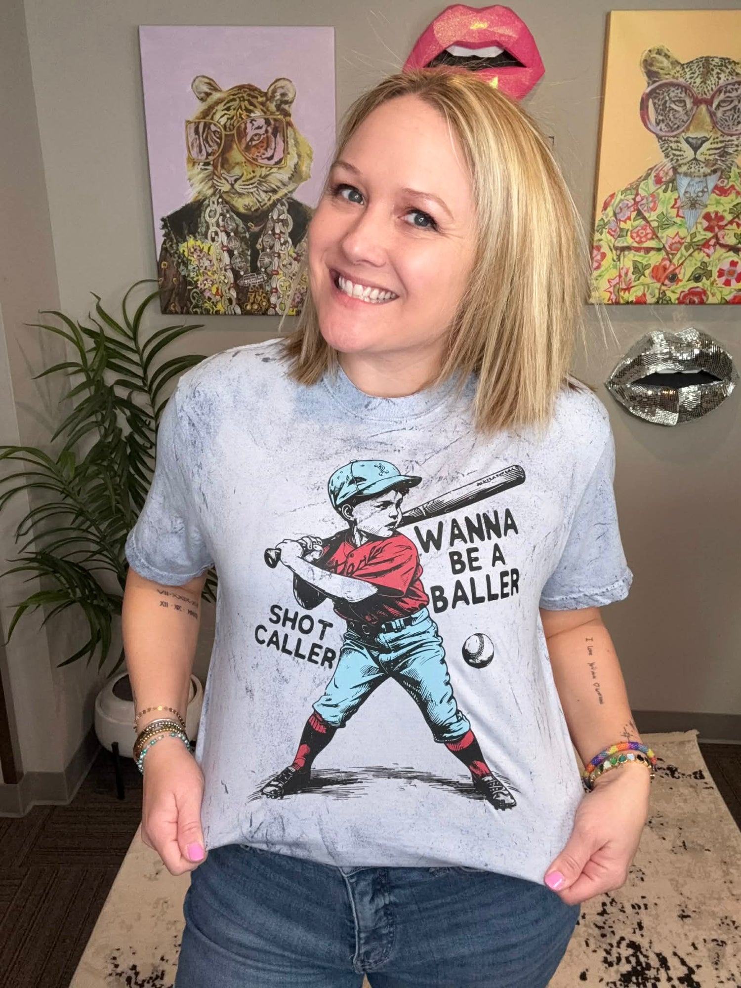 Wanna Be A Baller Shot Caller Graphic Tee {Custom Order!}